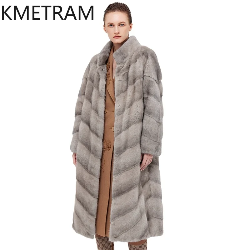 

100% Natural Mink Fur Jackets Woman High Quality Long Real Fur Coat Winter Coats Women Clothing New in Outerwears 2025 Fourrure