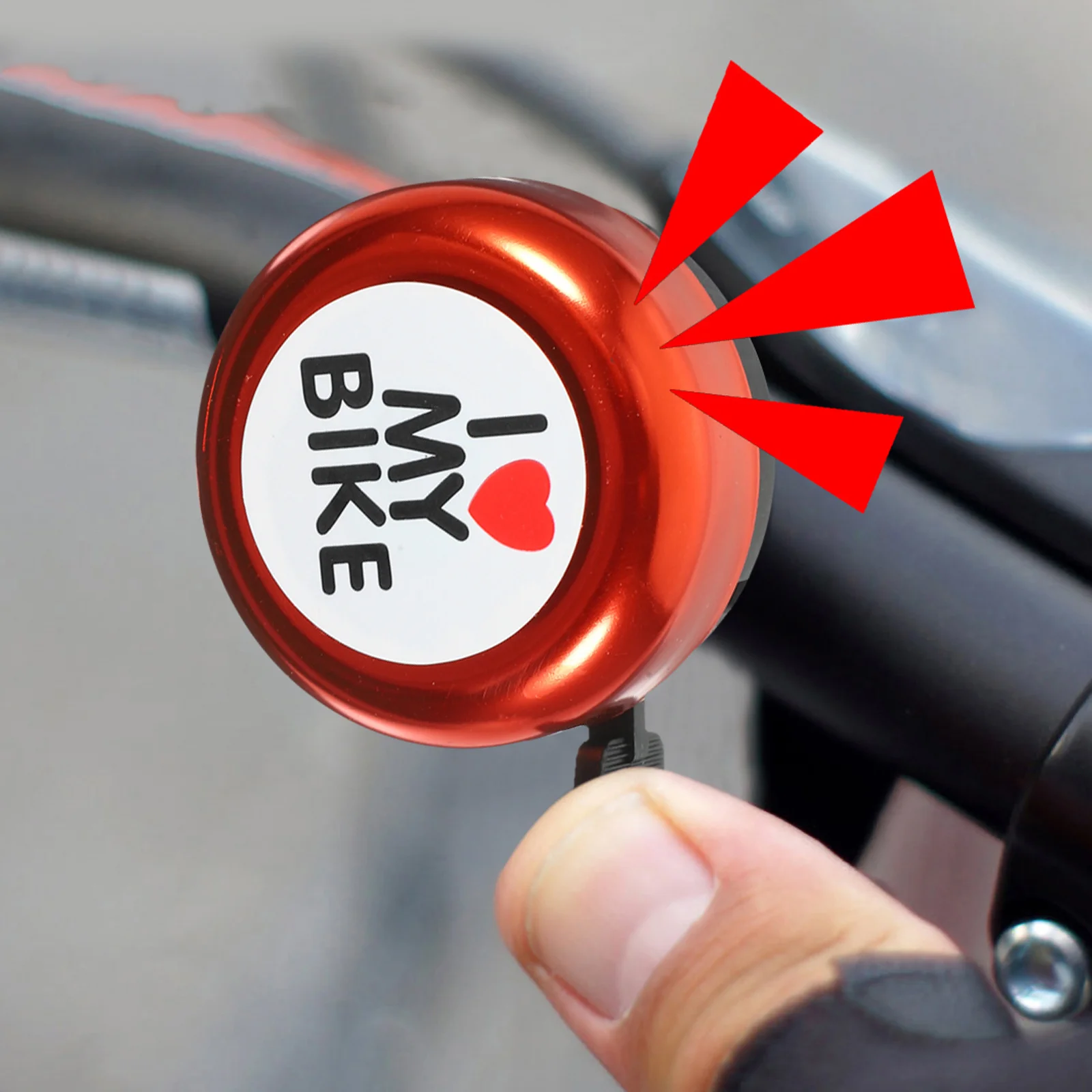 ملحق ركوب الدراجات الأساسي لتحذير نغمة رنين شفافة للأطفال والكبار مقاس 22 مم، جرس حلقي أبيض