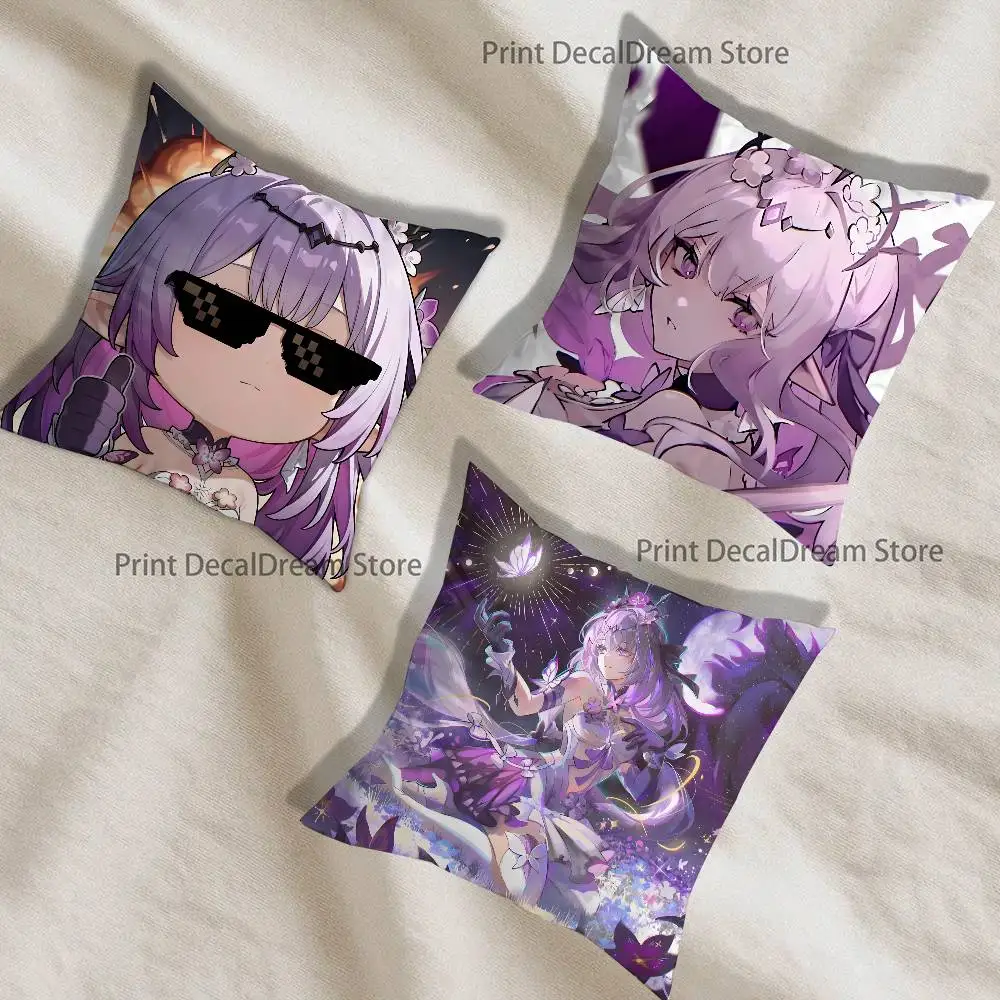 

C-Castorice H-Honkai Pillow Case For Sofa Decor Car Office Room Printing Cushion Cover Decorations and Protector