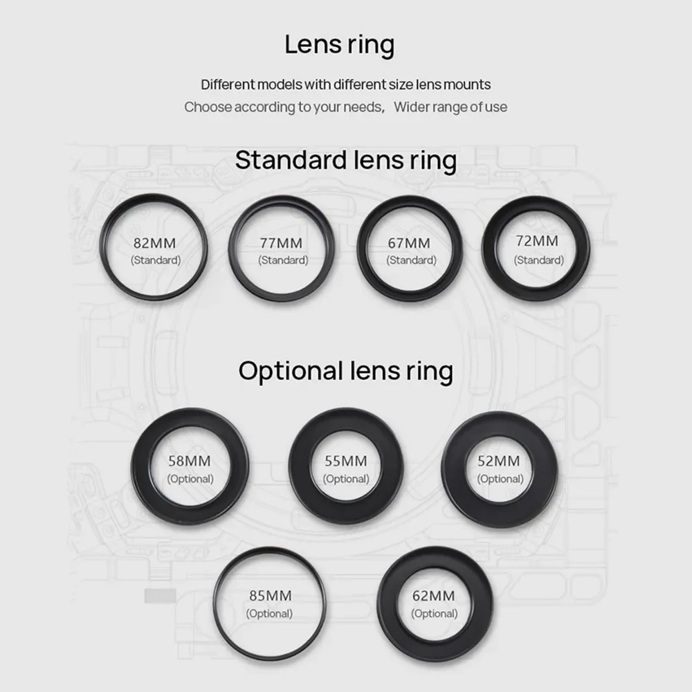 TILTA lens ring for MB-T15 Mini Dslr Matte box 55mm 58mm 77mm 67mm 82mm 58mm 55mm 52mm 85mm 62mm TILTAING