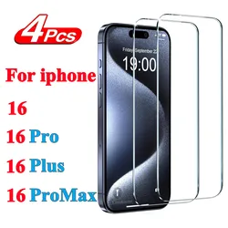 Пленка из закаленного стекла для iphone 16 2/4 шт. для iphone 16Pro Max 16 Plus Защитная пленка для экрана