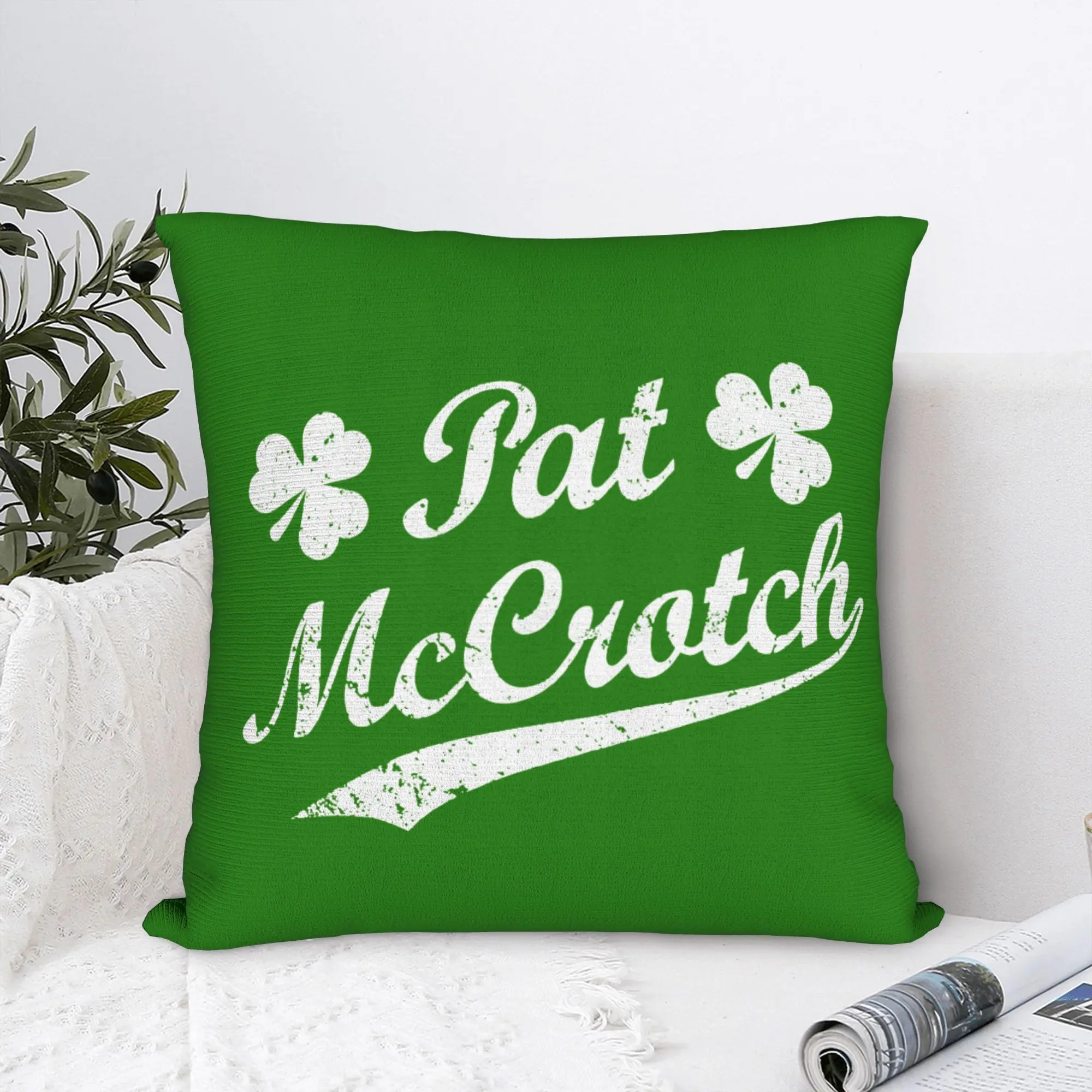 St. Patrick's Day Pat McCrotch Pillowcase Cushion Cover Decoration Irish Name Saint Paddy Pillow Case Cover Chair Dropshipping