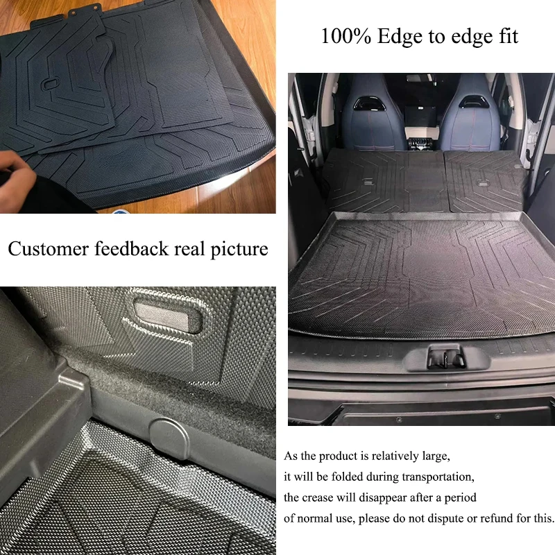 For BYD Atto3 Yuan Plus 2024 Accessories New Style TPE Car Trunk Mat Waterproof Dirt Resistant Cargo Liner Pet Mat Easy To Clean