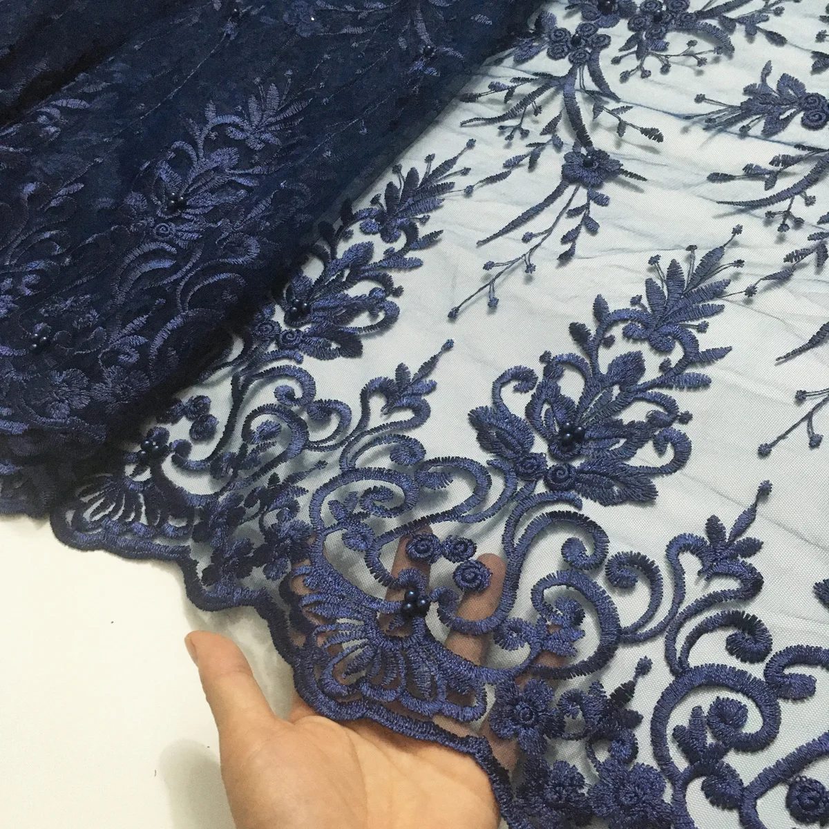 French Net Lace Fabric 2022 Latest African Lace Fabric With Embroidery Mesh Tulle Lace Fabric High quality Nigerian Lace KHX01/2