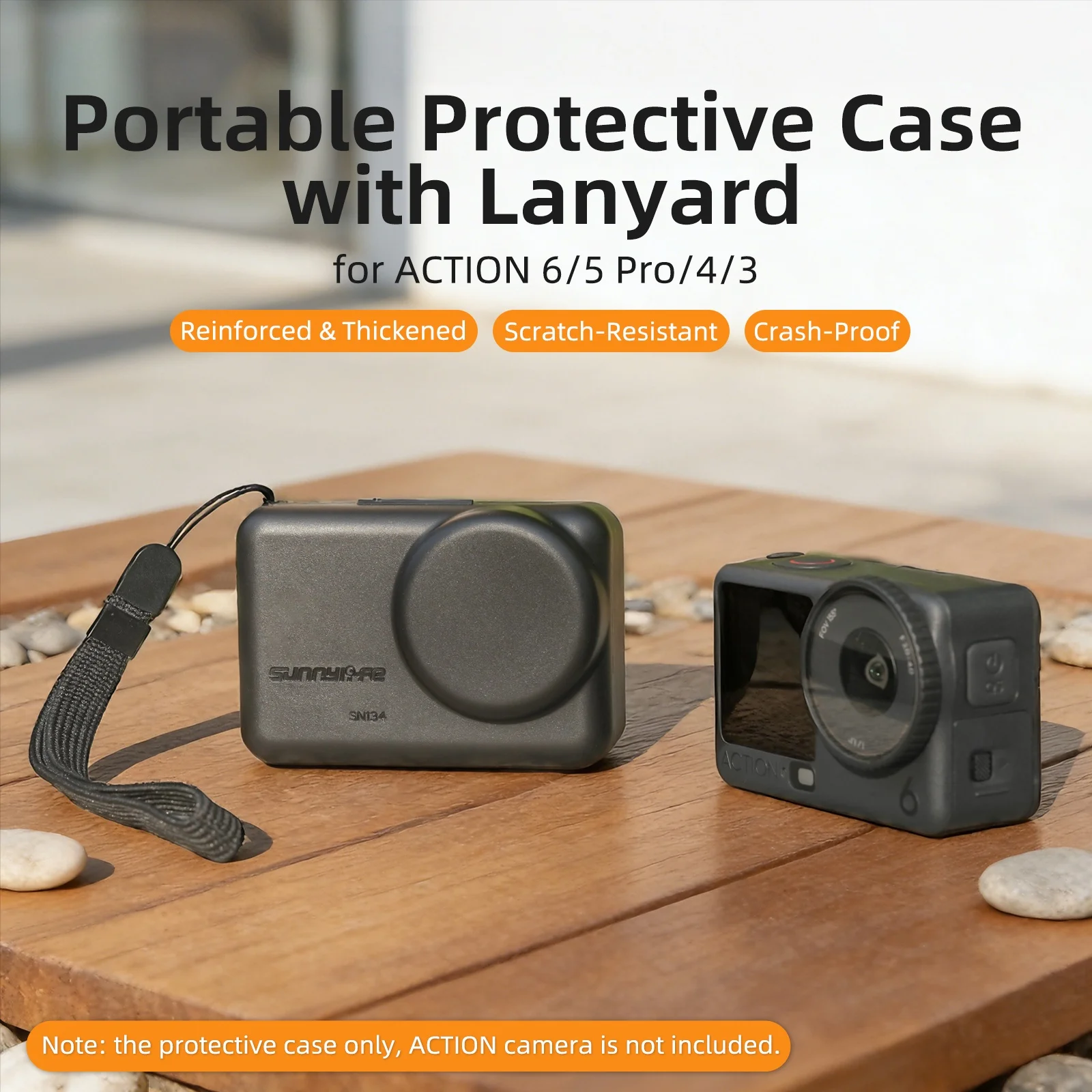

Portable Storage Case for DJI ACTION 6/5 Pro/4/3 Impact-Resistant and Shockproof Protective Case Camera Storage Accessory