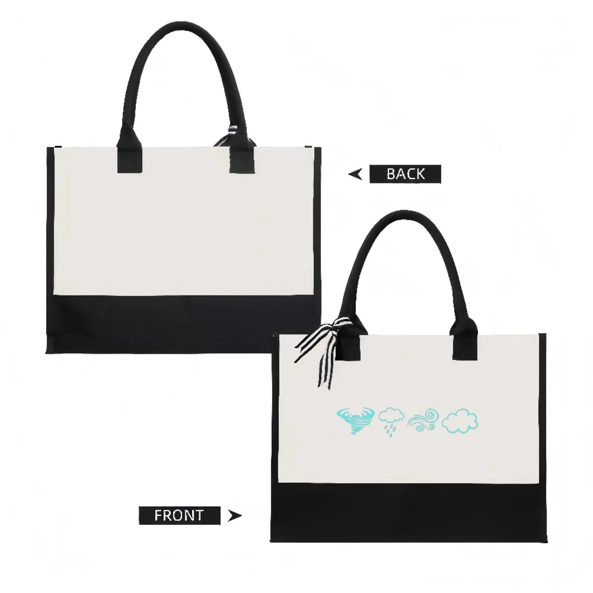 الحب في الهواء bl سلسلة 2026 وصول جديد موضة عملية واسعة قابلة لإعادة الاستخدام حمل حقيبة نمط طباعة 2 لهجة الثقيلة كبيرة Sh #2