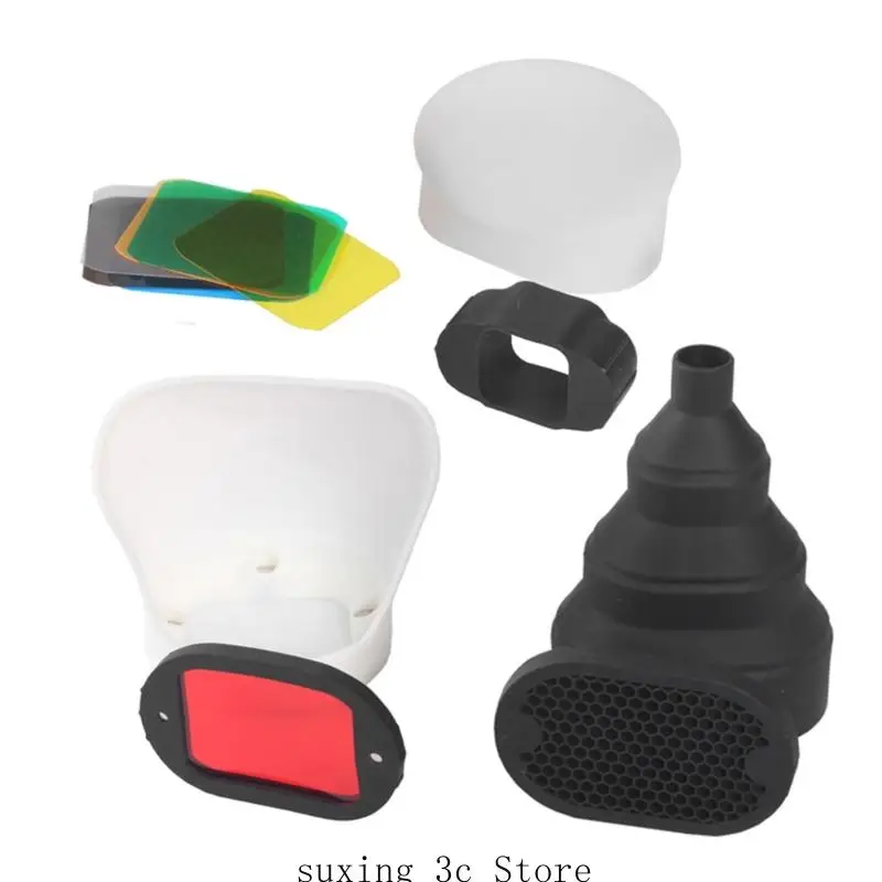 

Rubber Snoot for On Camera Flashes Easy to Install and Carry Indoor Outdoor Portrait and Product Photography Tool