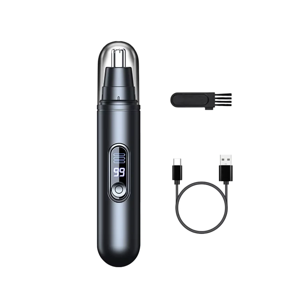 HOMEFISH Heren Elektrische Neushaartrimmer USB Oplaadbaar Pijnloos Neus Oor Wenkbrauw Haarverwijderaar Draagbare Mini Trimmer