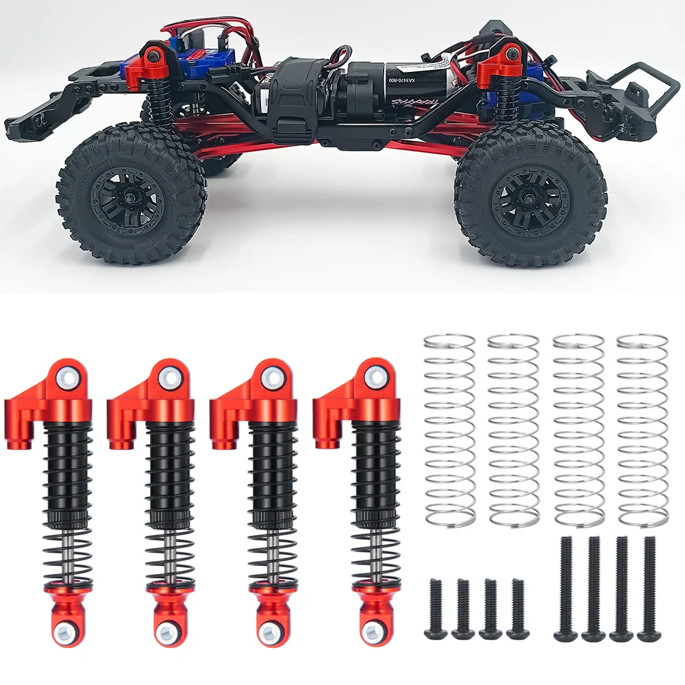 AXSPEED 4PCS Metal Shock Absorber Oil Damper for 1/18 RC Crawler TRX4M Bronco, Defender, K10, F-150 Upgrade Parts