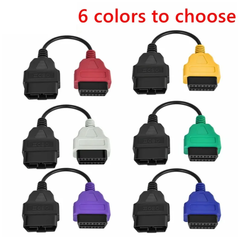 obd2カースキャナーコネクターmultiecuscan診断アダプターケーブル-フィアットecuスキャン用-6色展開