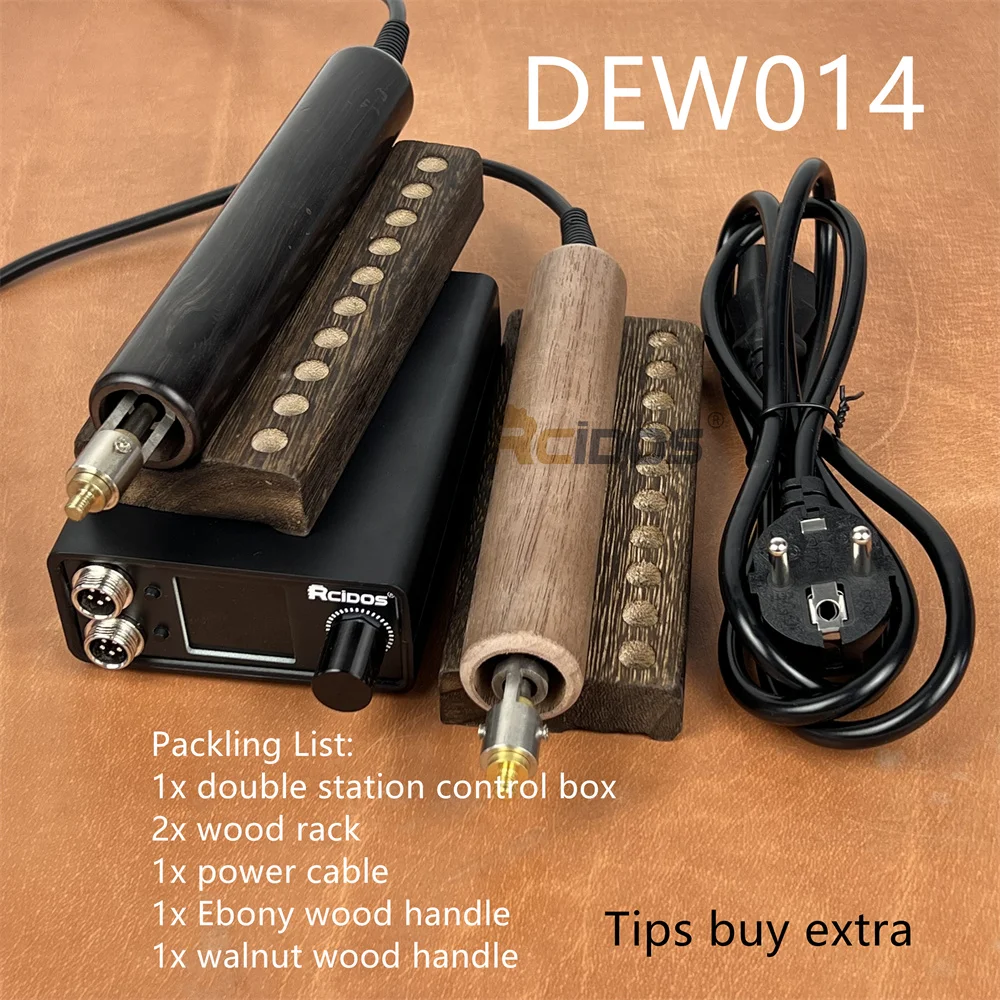 DEW Dual Station RCIDOS Electric Leather Edge Creaser,Digital Accurate Temperature Control Leather Creaser,110-240V