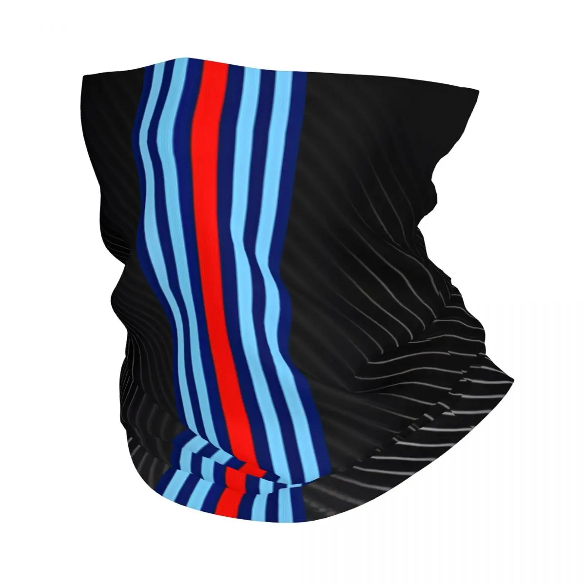 Unisex Carbon Fiber Racing Stripes Bandana, Tampa do pescoço, Cachecol de motocicleta, Martini Racing Wrap, Balaclava lavável, Equitação adulta