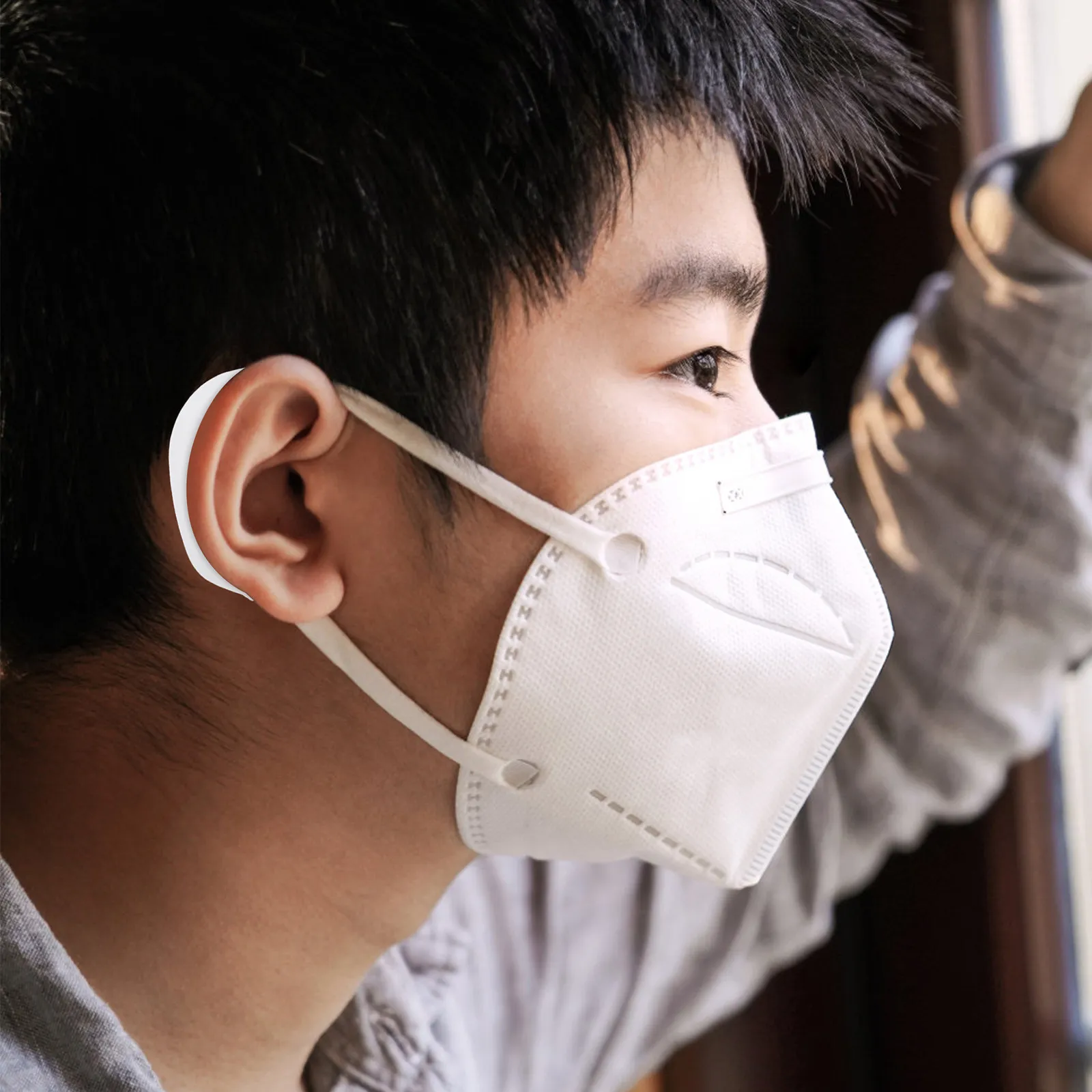 

5 пар силиконовых корректоров для выступающих ушей, устройство для коррекции деформированных ушей, удобный дизайн для комфортного ношения.