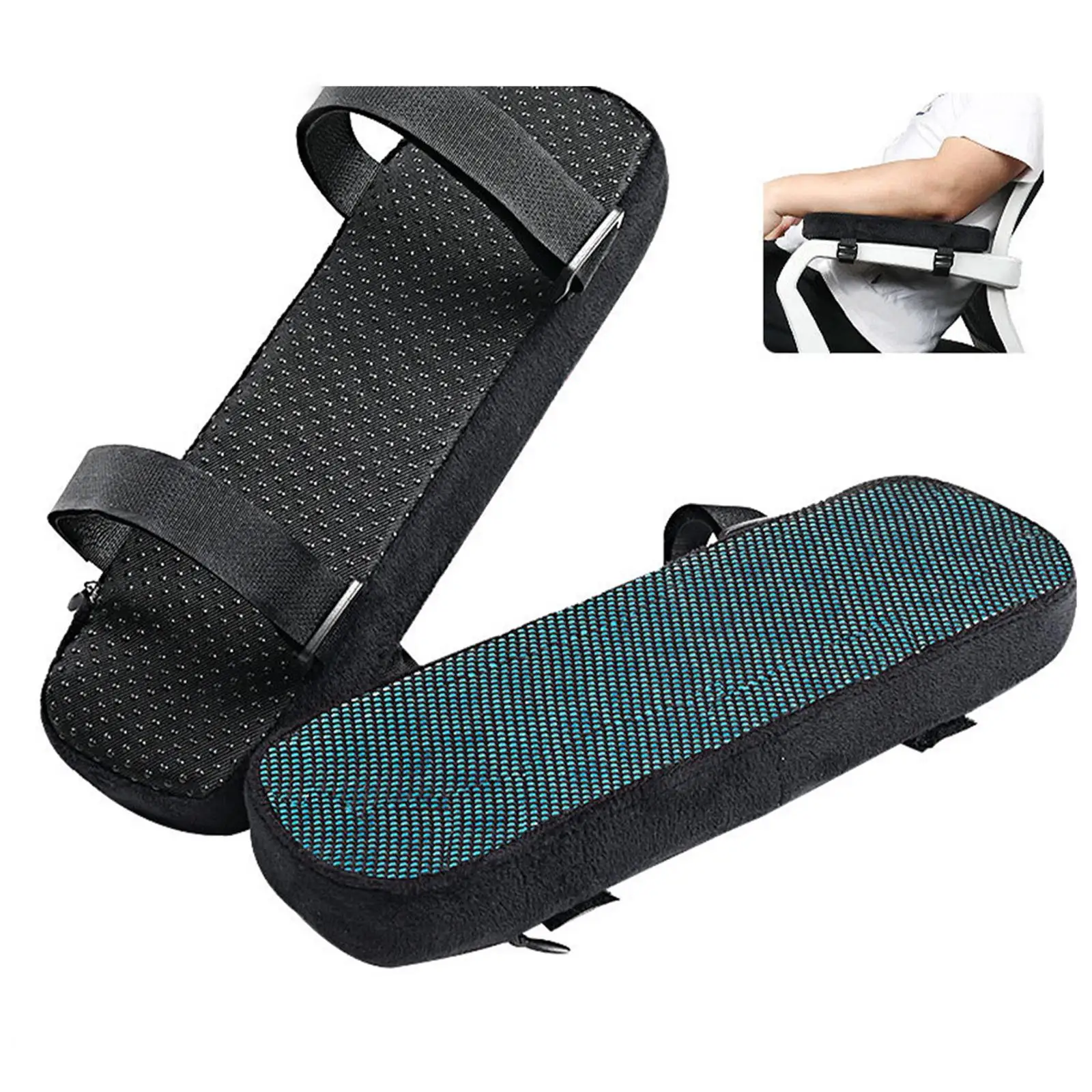 comfortable silicone gel Memory Foam Armrest Pads Desk Elbow Support Arm Rest