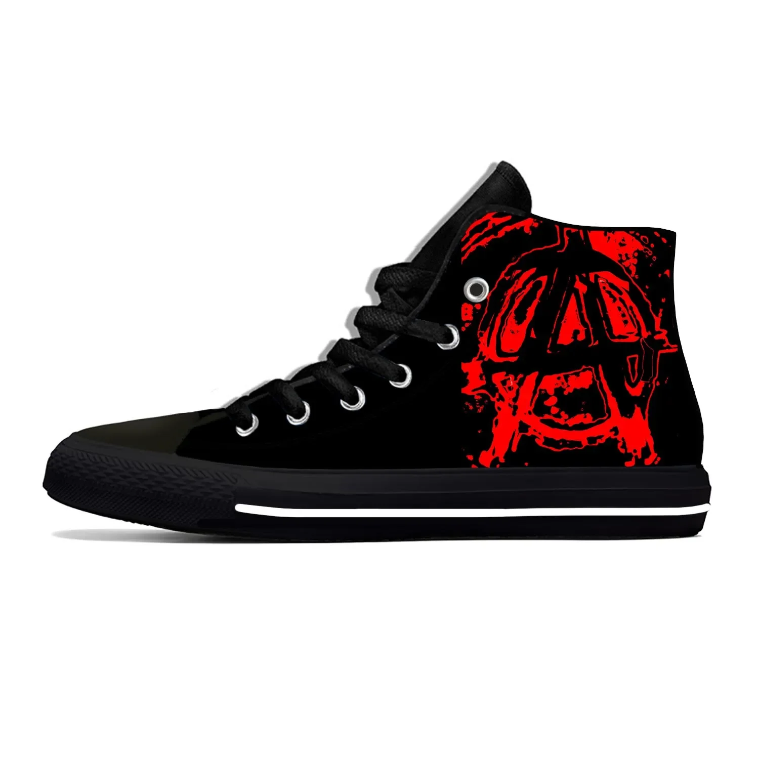 Anarchy Anarchist Anarchism Symbol Funny Fashion Casual Cloth Shoes High Top Comfortable Breathable 3D Print Men Women Sneakers