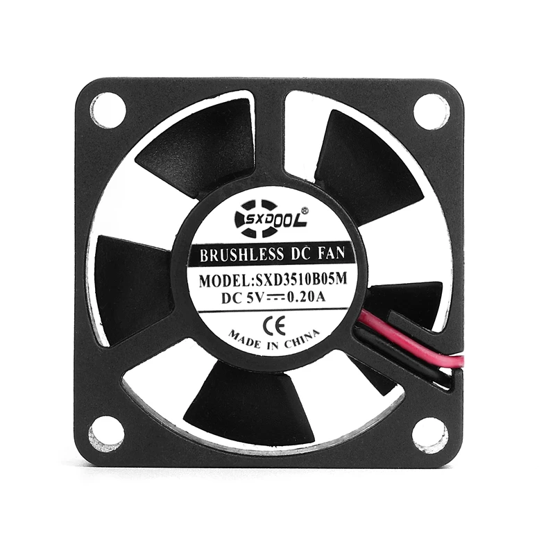 

2pcs Mini 35mm fan 5V DC Brushless Cooling Fan 35x35x10mm 3510 2Pin Dual Ball Bearing Cooler