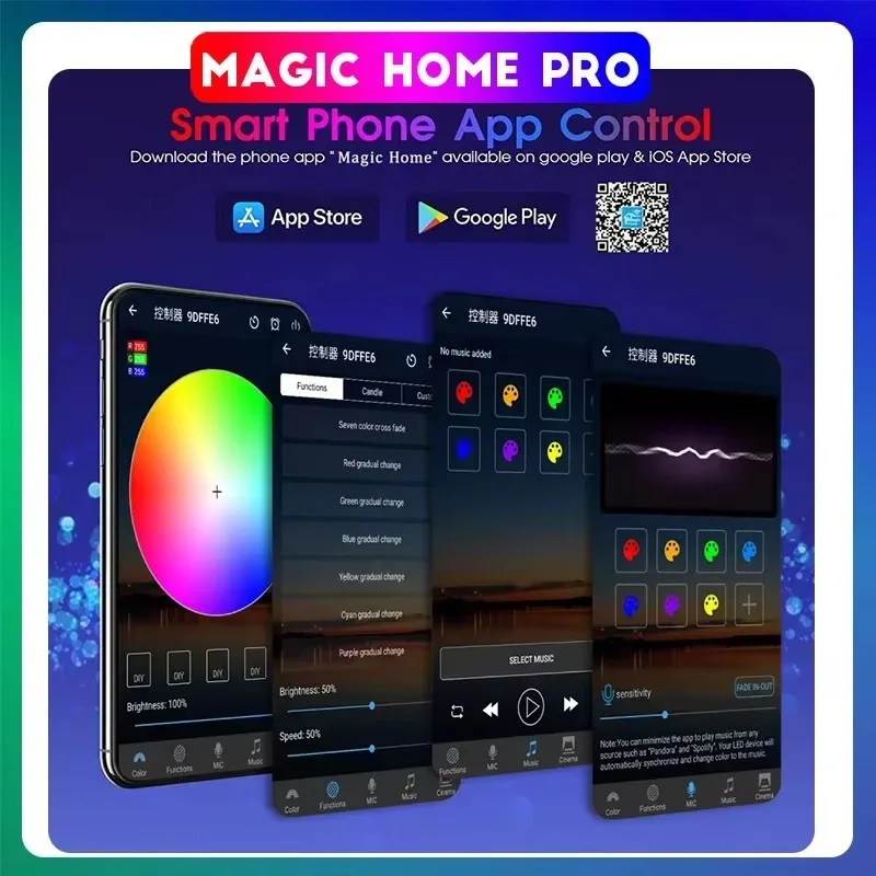 12V Smart Wifi Rgb Led Controller 24Key Remote Control Rgb Controller Work With Google Home Lights Controller For RGB Neon Light