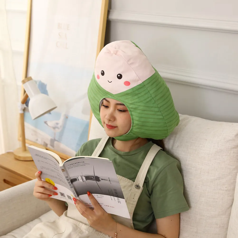 

1 шт. теплая мягкая шапка в стиле цзунцзы из полипропиленового хлопка, очаровательный реквизит для фестивалей, фотосессий, вечеринок, косплея