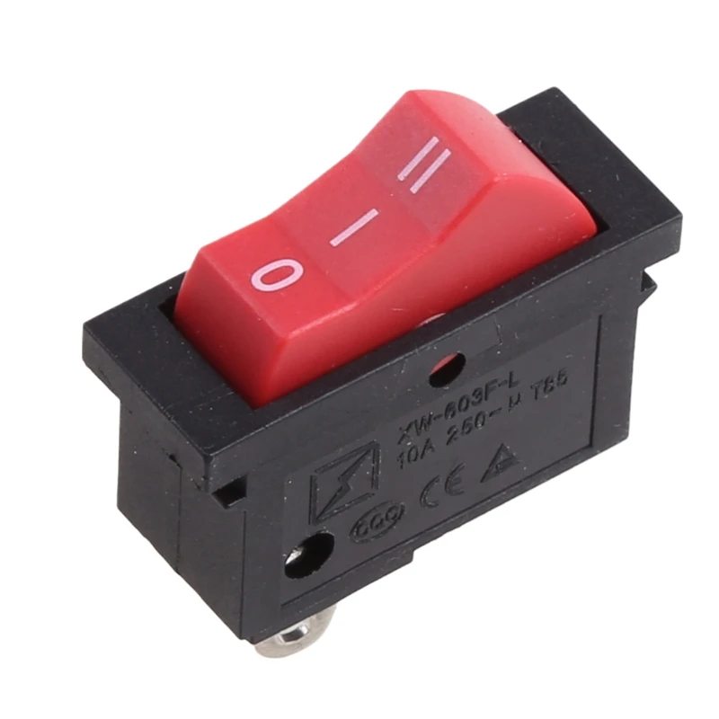 Rocker Switch Black Red Wind Speed Control Button Rocker Switch 3 Positions 3Pin Switch for Hair Dryer Black Red