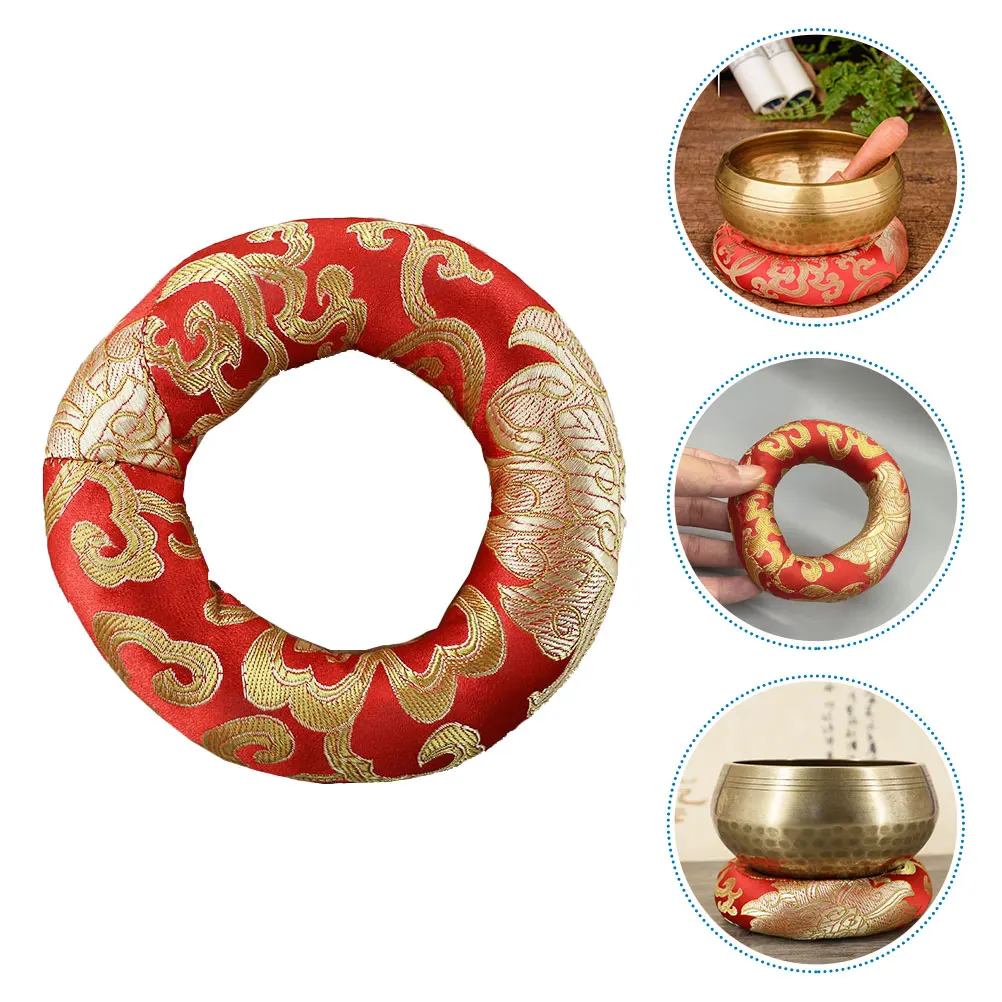 

2 Pcs Bowl Pad Meditation Holder Singing along with Cotton Cushion for Protective Mat
