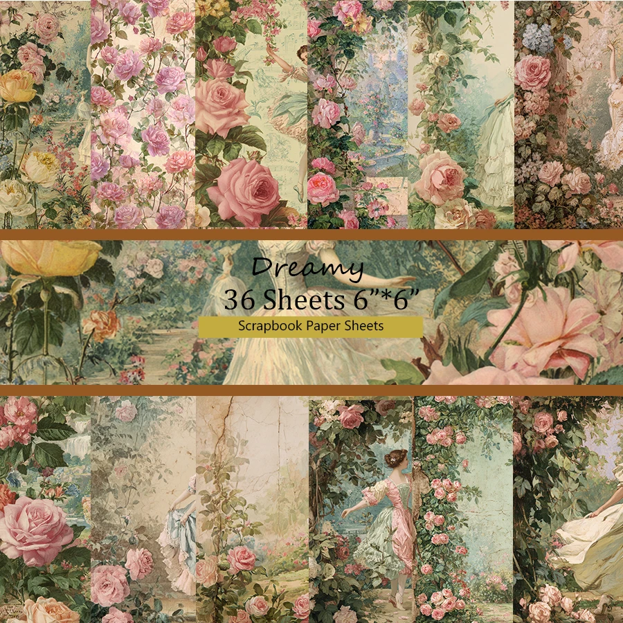 

Scrapbook Paper Pack (36 Sheets, 6"x6"): Bohemian Feather Prints for Scrapbooking, Origami & Boho Junk Journal .