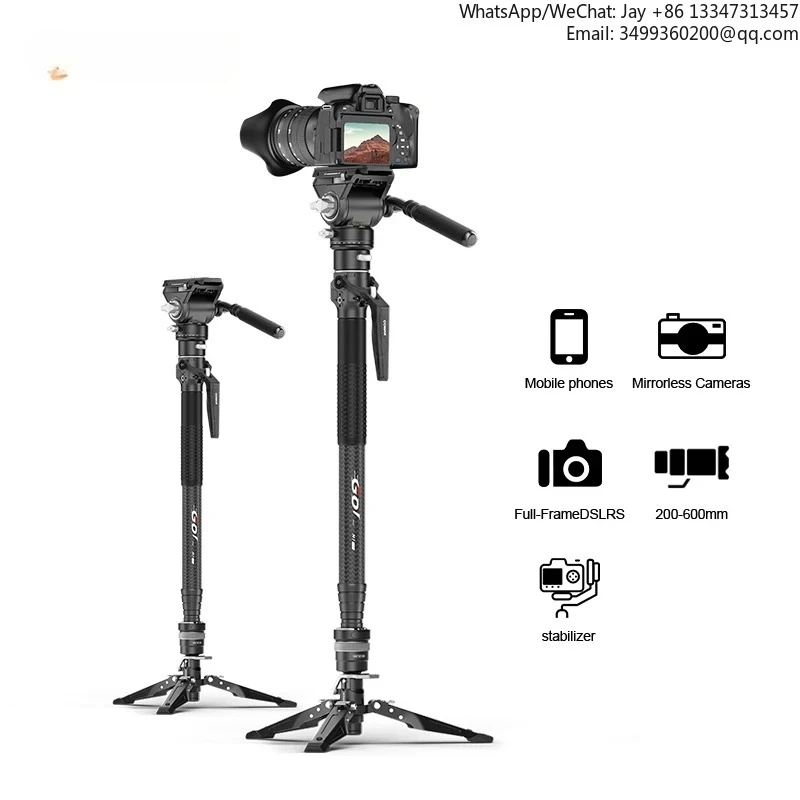 

Go Series M1Pro 4 Sections Video Monopod Carbon Fiber Professional Camera One Click Monopod 1645mm