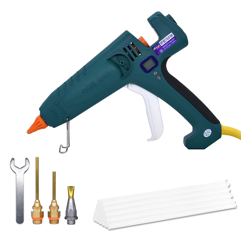 500W industrial high-power glue gun adjustable temperature digital display, bonding maintenance tools use 11mm glue sticks