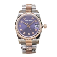 Customized 31mm fashionable women's watch with logo, automatic date mechanical chronograph, is an ideal gift for women