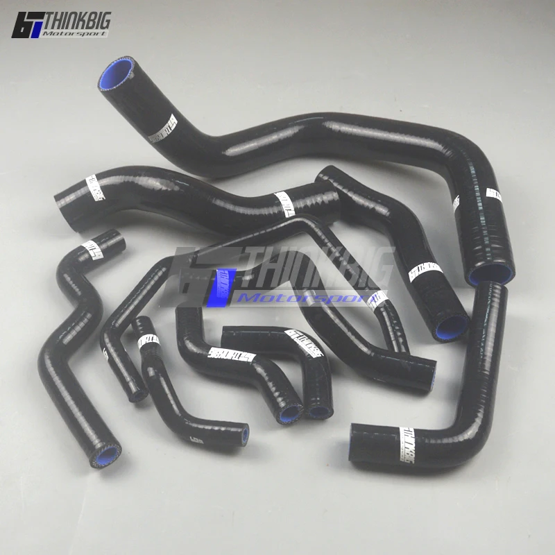 Silicone Coolant Hose Kit, Fits Nissan Silvia/180SX 200SX S13 S14 S15 SR20DE SR20DET 1991-2002 ( (10Pieces)