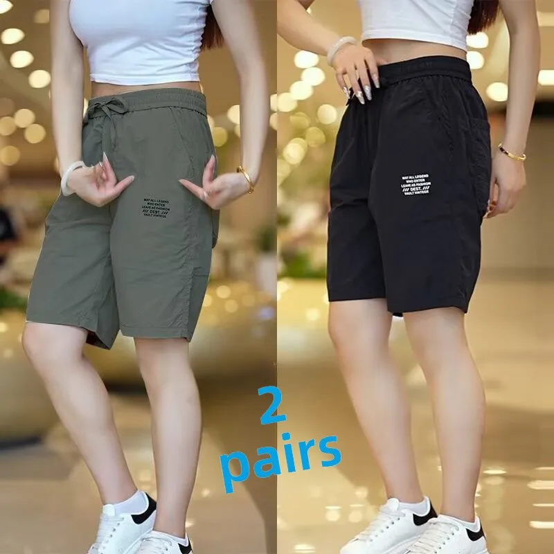 

Летние тонкие повседневные орты Five-Quarter, мужские спортивные орты из ледяного шелка Qui Dry, большие боксеры, модные мужские спортивные орты