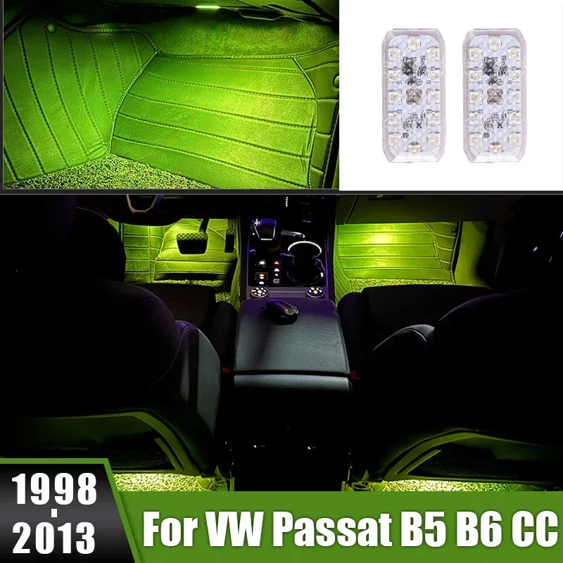 

For Volkswagen VW Passat B5 B6 1998-2011 2012 CC 2009-2013 LED Car Interior Footwell Ambient Light Atmosphere Lamp Accessories