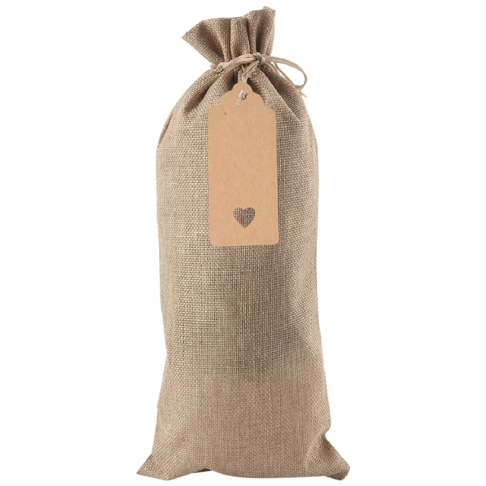 12 Pieces Burlap Wine Bags Jute Wine Bottle Bags with Drawstrings Reusable Wine Gift Bags with Tags for Party Blind Tasting