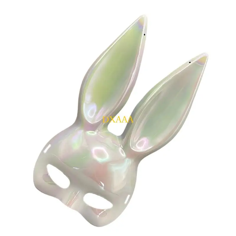 DXAA Masque Lapin Pâques Masque Lapin Masque d'Oreilles Lapin Demi-Masque Lapin Cosplay Accessoire Costume