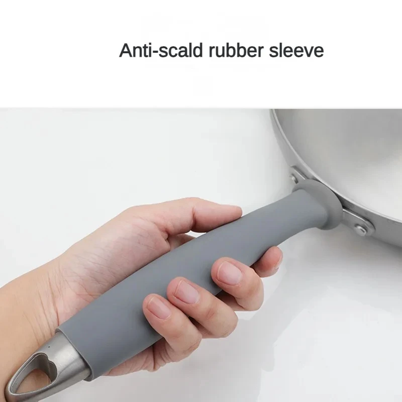 WSRRDRECVHi Housse isolante en silicone pour poignée de casserole, support de poignée chaude en silicone, housses de poignée d'isolation thermique anti -brûlure, manchon isolant pour casserole