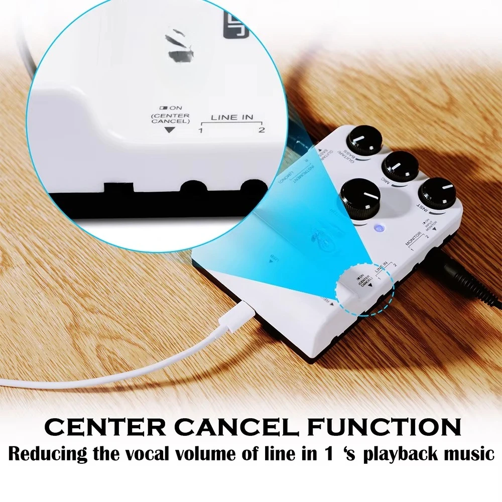 MOMIX USB Mobile Device Sound Card 48V Phantom Power Dual    ing Output Interface Plug and Play Multi-effects Metal