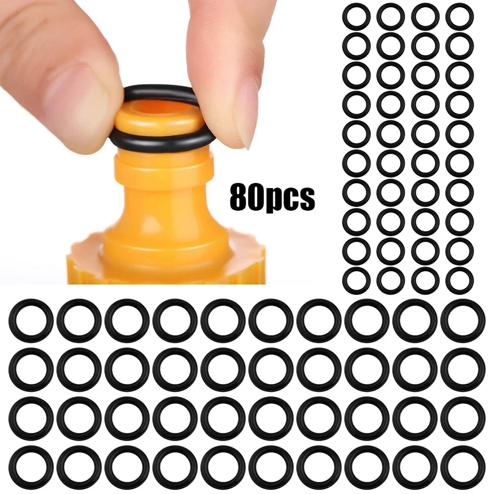 

80pcs/Set 1/4 M22+3/8 O-Rings For Pressure Washer Hose Quick Disconnect Watering & Irrigation Garden Hoses Rubber