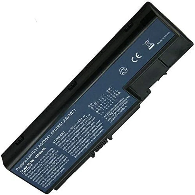 The battery is compatible with Acer devices Aspire 5520 5230 5710ZG 5730ZG AS07B31 AS07B41 AS07B51 AS07B71