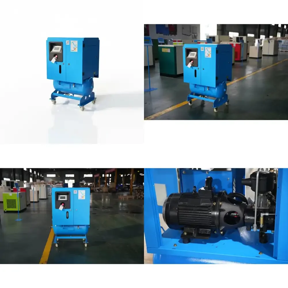 

Industrial Air Compressor for Single Phase 7.5KW 10HP 220V Screw Type All in One Integrated Compressor with Tank for