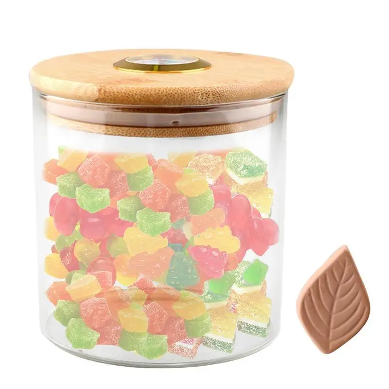 Brown Sugar Glass Jar Airtight Container Humidity Meter Included Sugar Jar Food Preservation Kitchen Pantry Organizer For