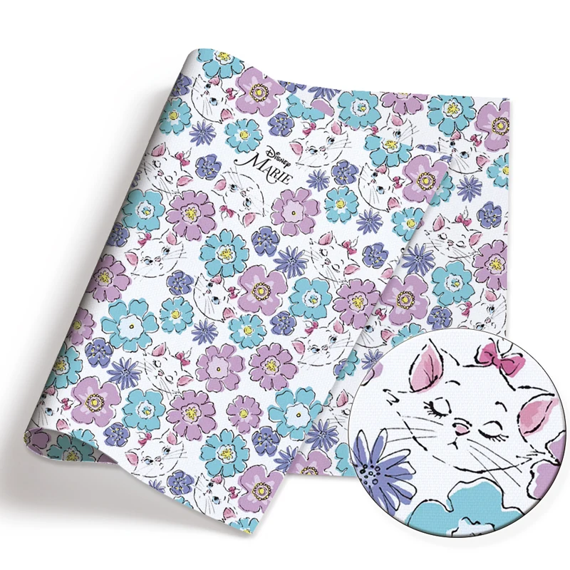 Disney Marie Cat 50*145cm poliester bawełna 100% bawełna tkanina do szycia tkanina pikowana materiał do robótek DIY Handmade sukienka dla dzieci