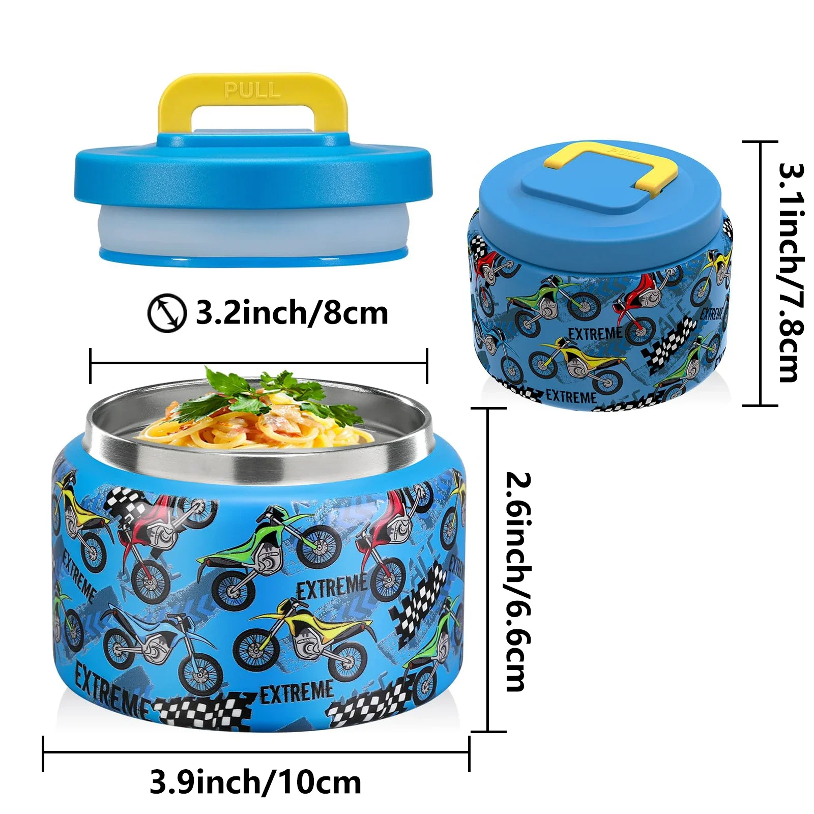 8 Oz Stainless Steel  Insualted Vacuum  Food Jar for Kids, BPA free, Leakproof