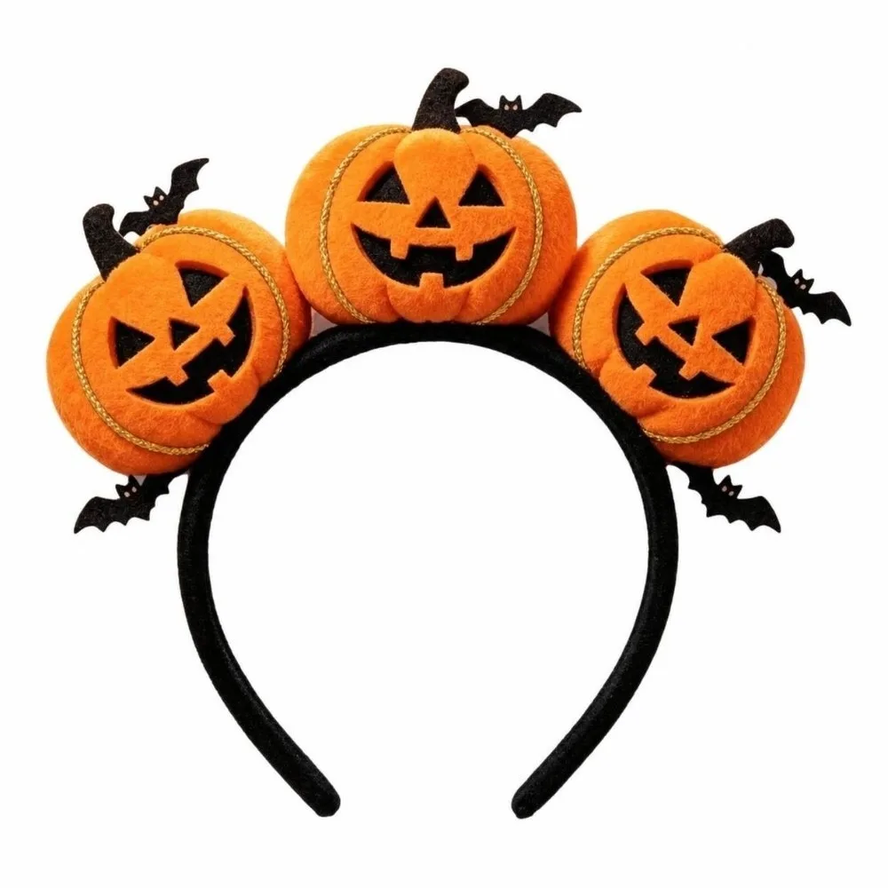 Spooky Pumpkin Halloween headband Cosplay Props Pumpkin Bat Headband Hair Accessories Dress Up Hair Hoop Ghost Festival