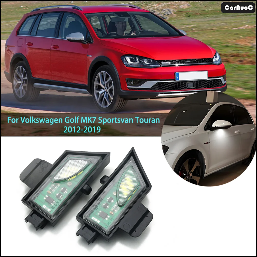 

2Pcs LED Rearview Mirror Light Super Bright Premium Fit For Volkswagen Golf MK7 Sportsvan Touran 2012-2019