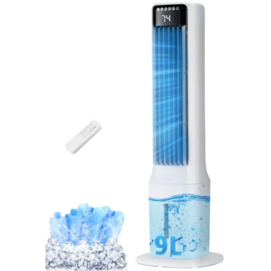 41 Portable Air Conditioner for Bedroom: ABS Plastic, White, 120 Oscillating Cooling with 24H Timer, 4 Modes 3 Speeds, Dual Wat