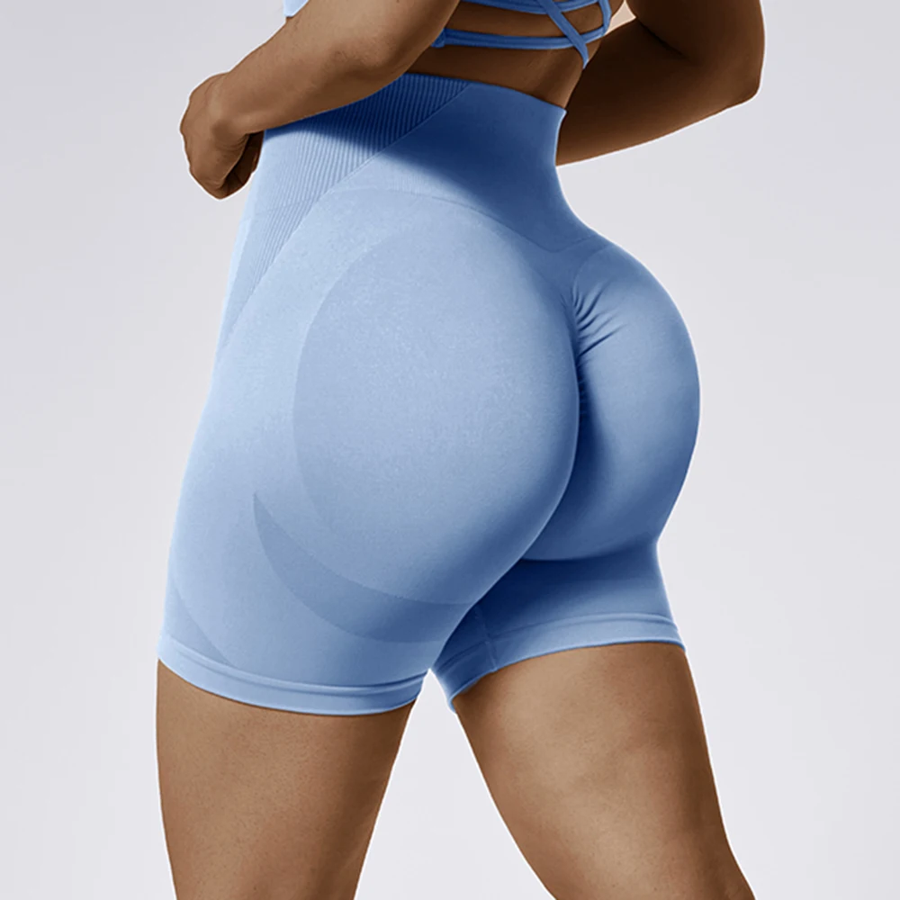 Impact Shorts Women High Waist Workout Gym Clothes Running Sports Leggings Seamless Scrunch Booty Hip Lifting Yoga Shorts