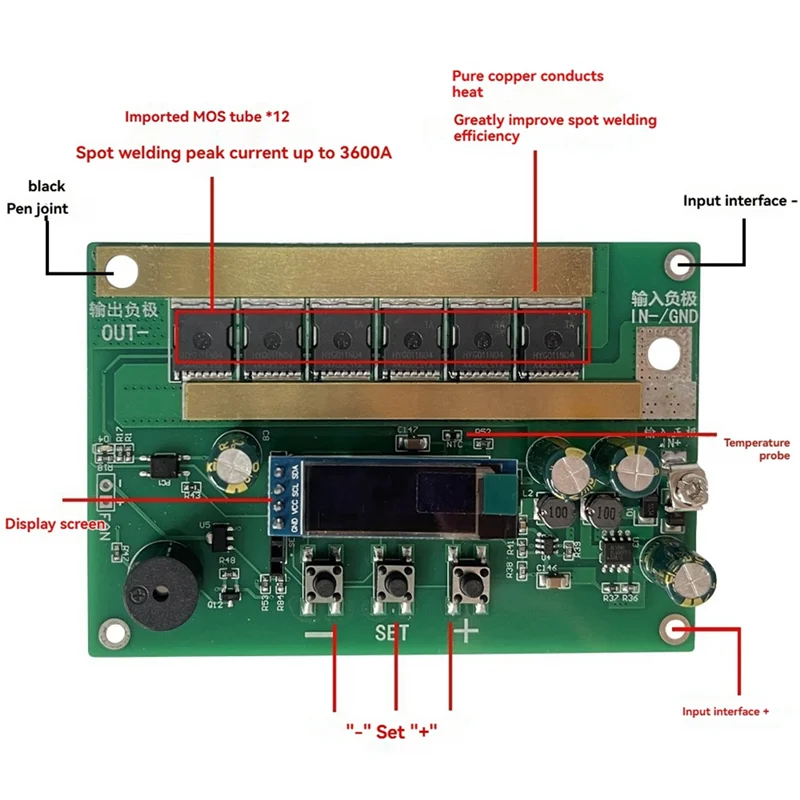 Classy-12V Spot Welder Module With Welding Pen Intelligent Spot Welder Control Board Set For Lithium Battery 18650