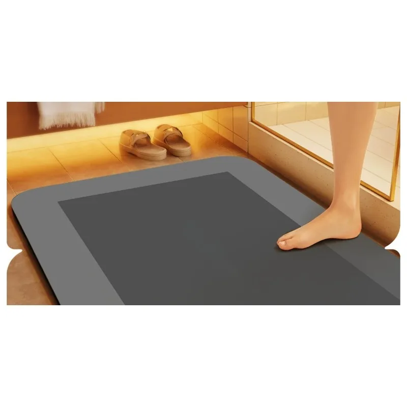 Super Absorbent Bath Mat Thick Non-Slip Quick-Drying Bathroom Floor Mat Waterproof Door Pad for Home Toilet Entryway