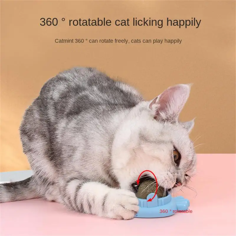 1~4PCS Happy Cat Stick Self Hi Bite-resistant Creative Pet Supplies Cat Toy Lick Pet Cat Mint Ball Toy