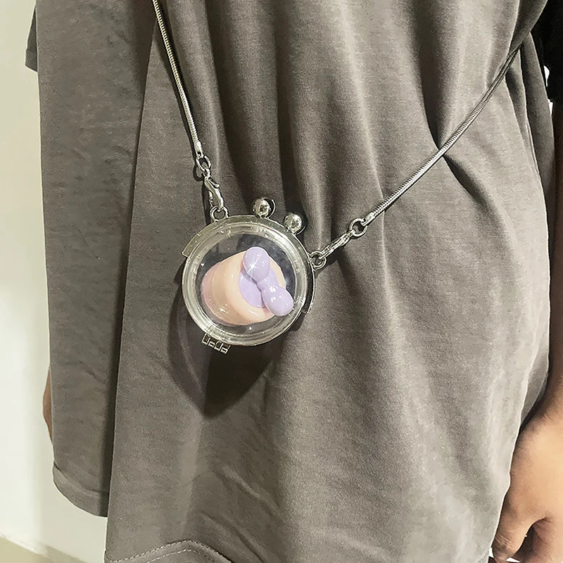 New Transparent Crystal Ball Bag For Women Fashion Decoration Bag Luxury Chain Crossbody Bag Accessories