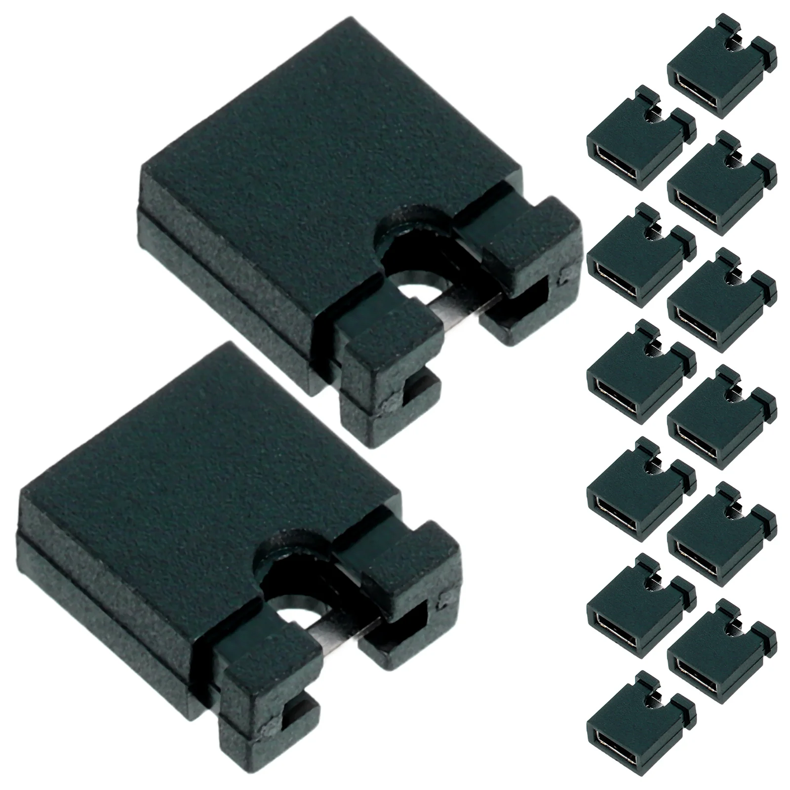 

100pcs Jumper Caps Black 2.54Mm Plastic Shunt Connectors For Circuit Testing Diy Projects Repair Tools Electrical Equipment